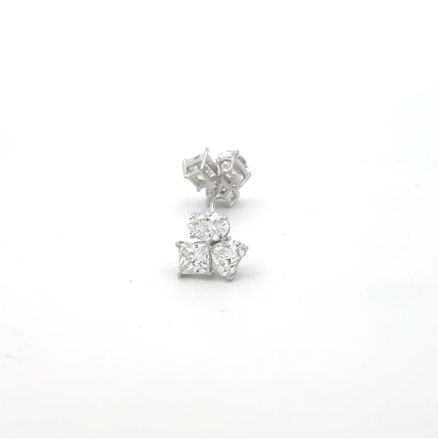 K18WG ラボグロウンダイヤモンド イヤリング ピアス