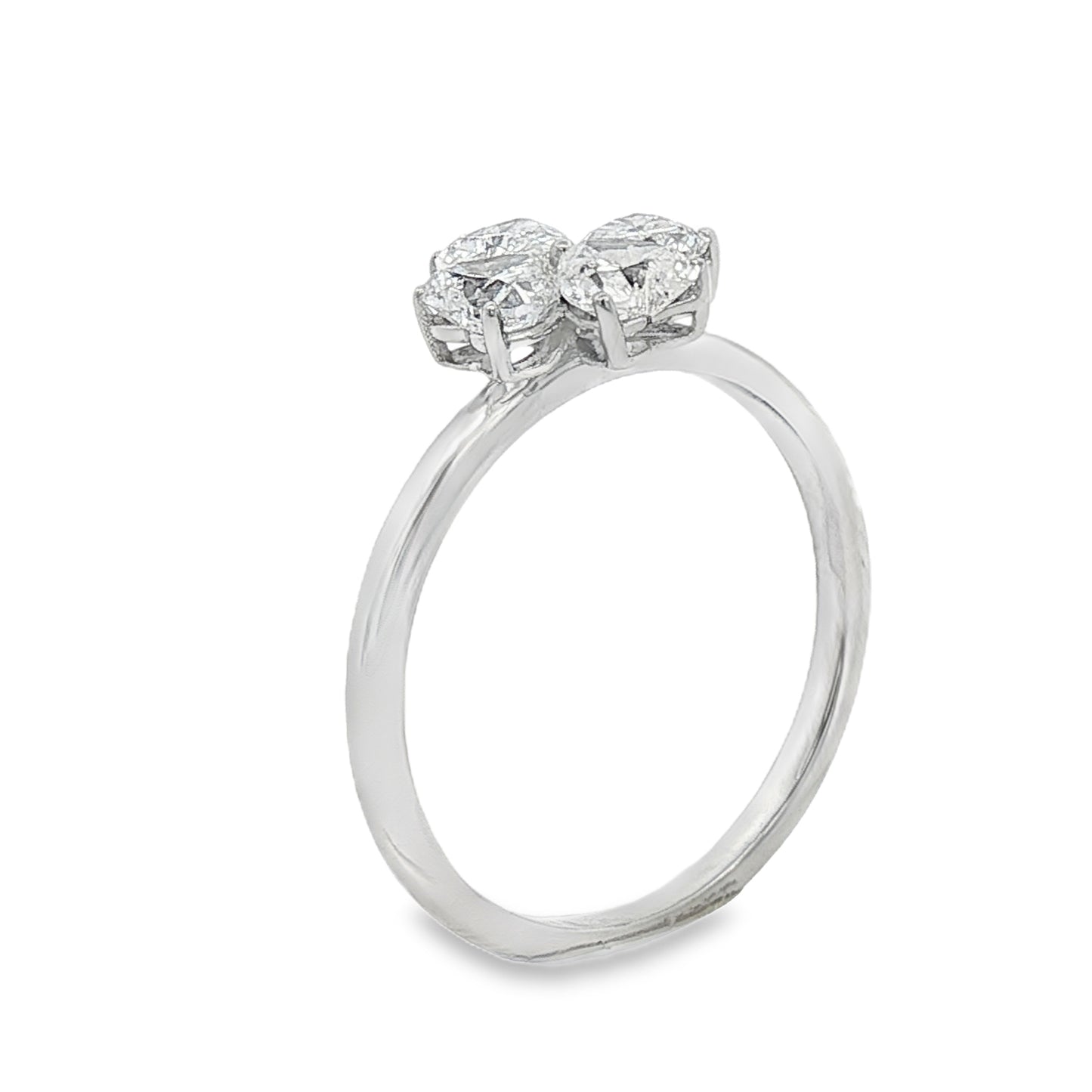 K18ホワイトゴールド ハートシェイプ ラボグロウンダイヤモンドリング