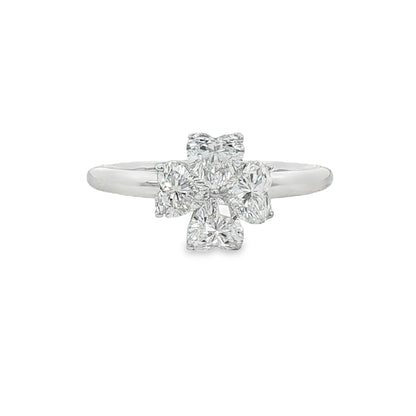 K18ホワイトゴールド ハートシェイプ ラボグロウンダイヤモンドリング