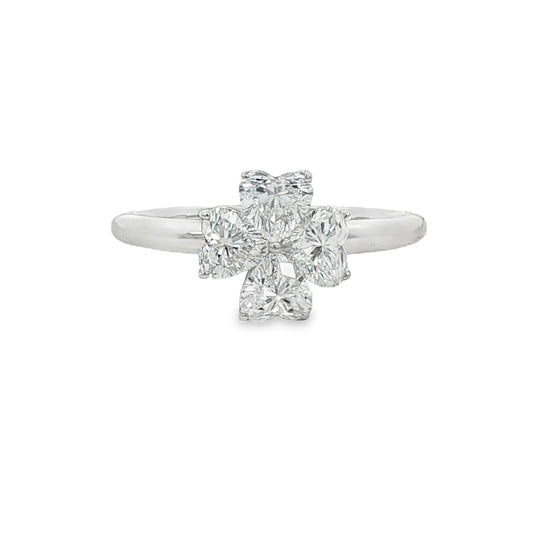 K18ホワイトゴールド ハートシェイプ ラボグロウンダイヤモンドリング