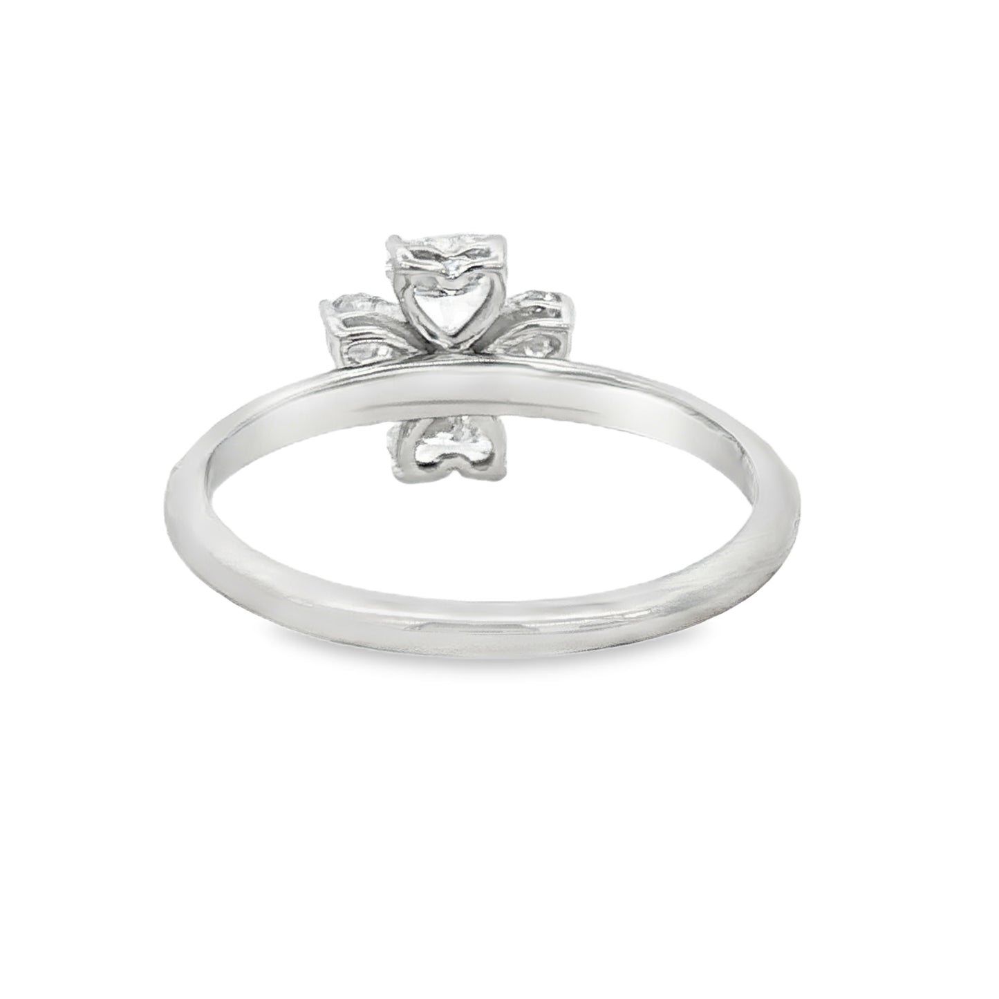K18ホワイトゴールド ハートシェイプ ラボグロウンダイヤモンドリング