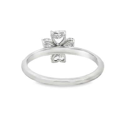 K18ホワイトゴールド ハートシェイプ ラボグロウンダイヤモンドリング