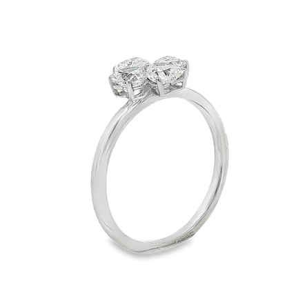 K18ホワイトゴールド ハートシェイプ ラボグロウンダイヤモンドリング